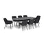 Maze Zest 8 Seat Oval Dining Set