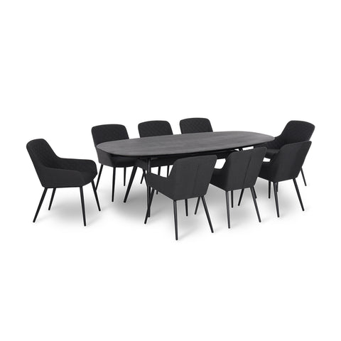 Maze Zest 8 Seat Oval Dining Set