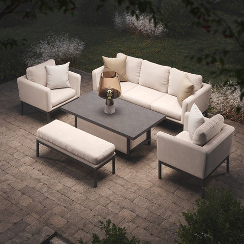 Maze Pulse 3 Seat Sofa Dining Set with Rising Table