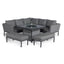 Maze Pulse Square Corner Dining Set with  Fire Pit