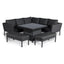 Maze Pulse Square Corner Dining Set with  Fire Pit