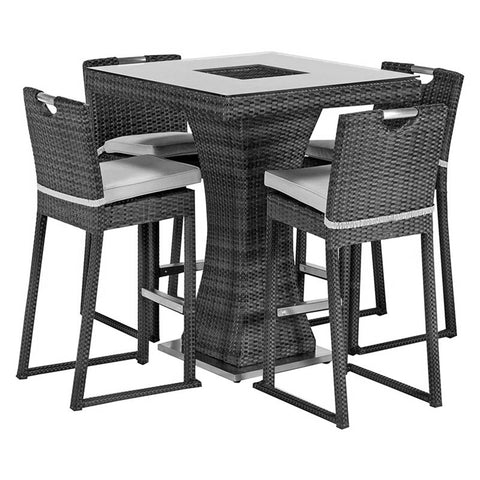 Maze 4 Seat Square Bar Set with Ice Bucket