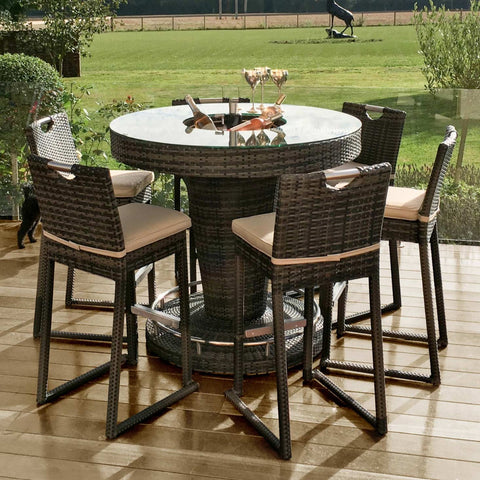 Maze 6 Seat Round Bar Set with Ice Bucket