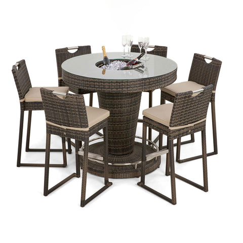 Maze 6 Seat Round Bar Set with Ice Bucket