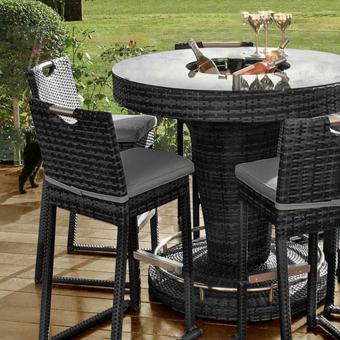 Maze 6 Seat Round Bar Set with Ice Bucket