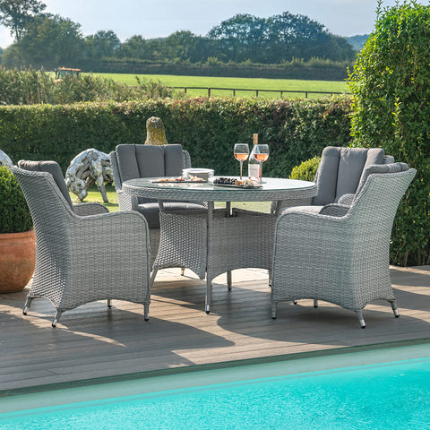 Maze Ascot 4 Seat Round Dining Set