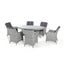 Maze Ascot 6 Seat Oval Dining Set