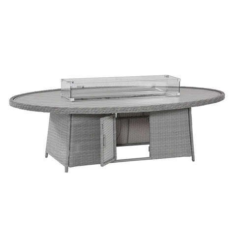 Maze Ascot 8 Seat Dining Set with Fire Pit