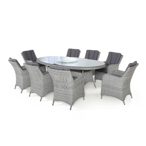 Maze Ascot 8 Seat Oval Dining Set