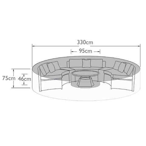 Maze Outdoor Cover for Half Moon Set