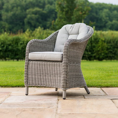 Maze Oxford 6 Seat Round Ice Bucket Dining Set with Heritage Chairs and Lazy Susan