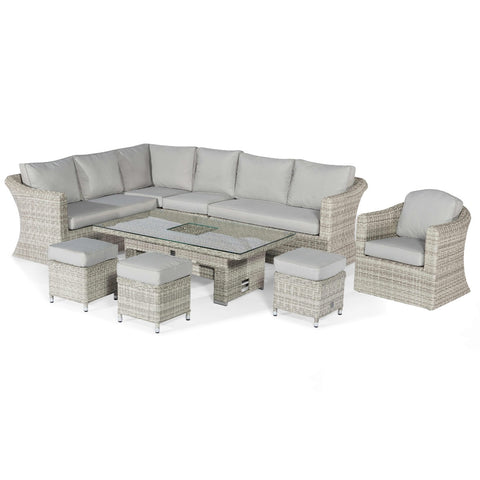 Maze Oxford Deluxe Corner Dining Set with Rising Table and Armchair