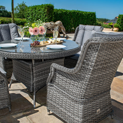 Maze Victoria 4 Seat Round Dining Set