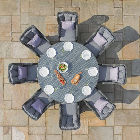 Maze Victoria 8 Seat Round Dining Set