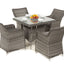 Maze Victoria 4 Seat Square Dining Set