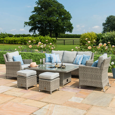 Maze Oxford Sofa Dining Set with Ice Bucket and Rising Table