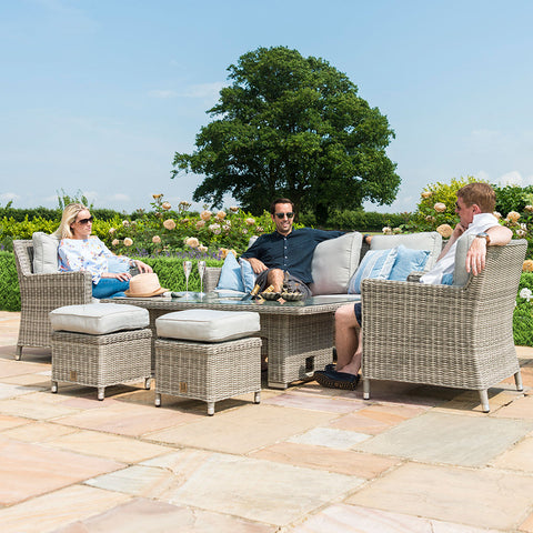 Maze Oxford Sofa Dining Set with Ice Bucket and Rising Table