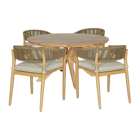 Maze Porto 4 Seat Round Dining Set With 140cm Round Table