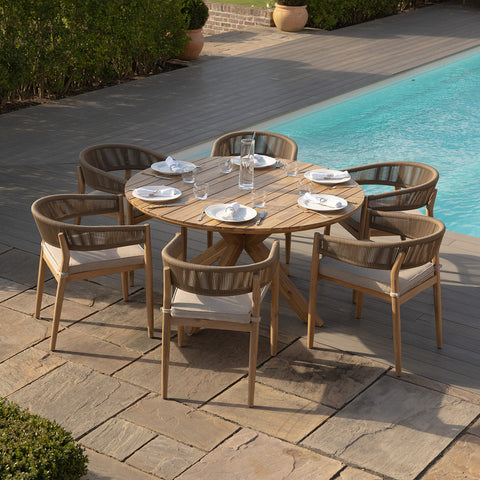 Maze Porto 6 Seat Round Dining Set With 140cm Round Table