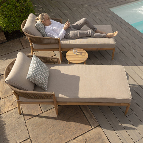 Maze Porto Sunlounger Set With Side Table