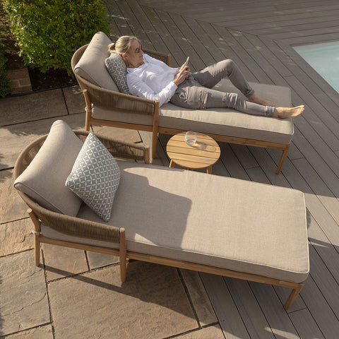 Maze Porto Sunlounger Set With Side Table