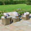 Maze Winchester 3 Seat Sofa Set with Fire Pit