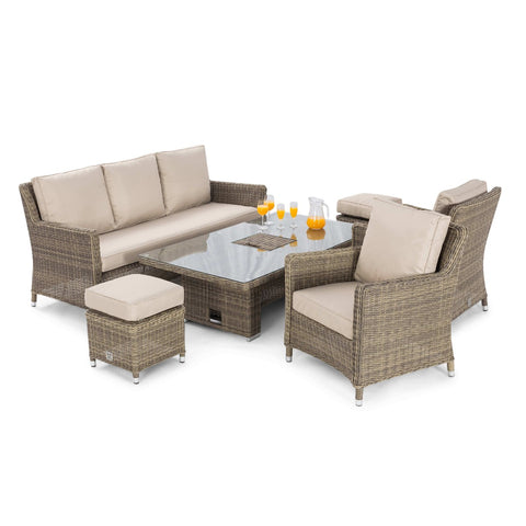 Maze Winchester Sofa Dining Set with 
Ice Bucket and Rising Table