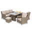 Maze Winchester Sofa Dining Set with 
Ice Bucket and Rising Table