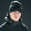Howl No Cuff Beanie in Black – worn