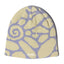 Howl No Cuff Beanie in White/Blue – front