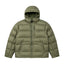 Howl Puffy Jacket in Army – flat lay