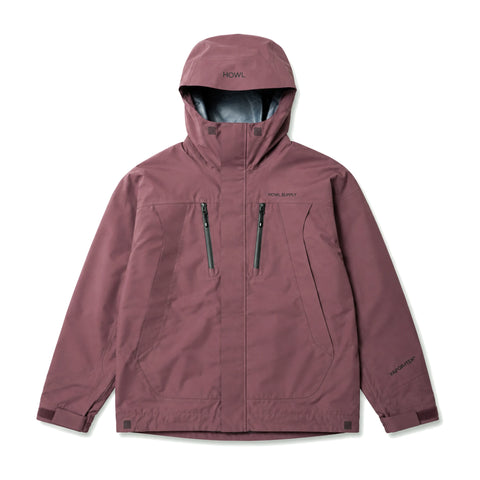 Howl Shell Jacket in Plum – flat lay
