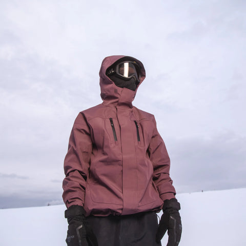 Howl Shell Jacket in Plum – on snow
