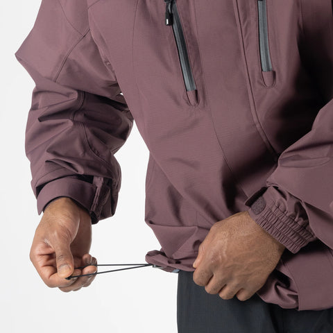 Howl Shell Jacket in Plum – hem detail