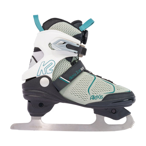 K2 Alexis BOA Figure Blade Women's Ice Skates 2027 in Grey / Blue – side view