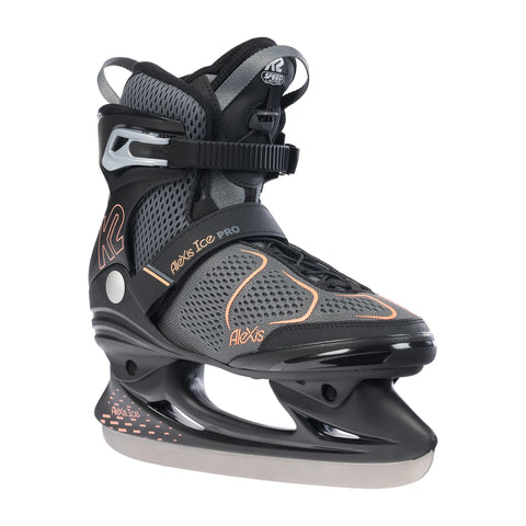 K2 Alexis Pro Women's Ice Skates 2027 in Black / Coral – side view