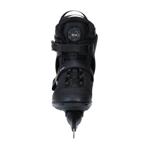 K2 F.I.T. BOA Men's Ice Skates 2027 in Black / Acid Yellow – front view