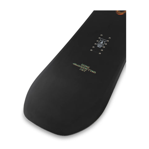 Ride Algorhythm Snowboard 2027 – top sheet detail, angled view