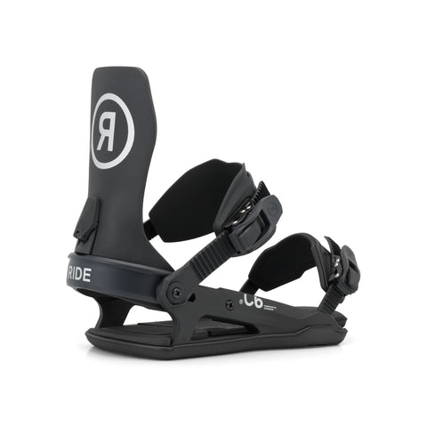 Ride C-6 Snowboard Bindings 2027 in Black – three-quarter view