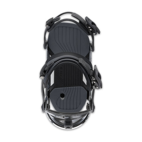 Ride Circuit Carbon Snowboard Bindings 2027 in Chrome – top view