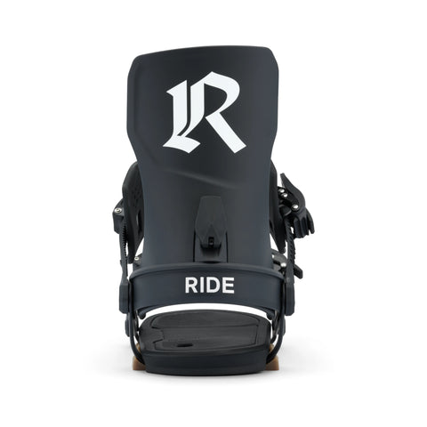 Ride Drone Snowboard Bindings 2027 in Black – rear view of highback