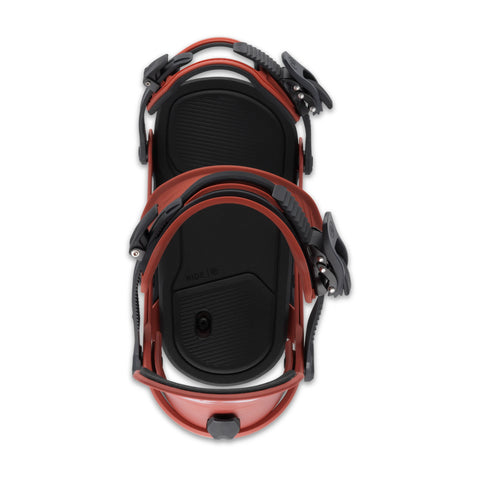 Ride Drone Snowboard Bindings 2027 in Red – top view