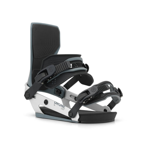 Ride Drone Snowboard Bindings 2027 in Silver – outside side view