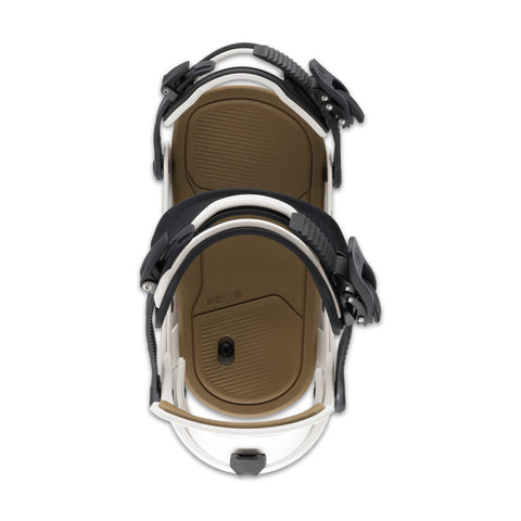 Ride Drone Snowboard Bindings 2027 in White – top view
