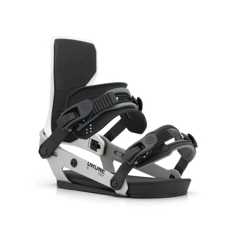 Ride Drone Women's Snowboard Bindings 2027 in Silver – outside side view