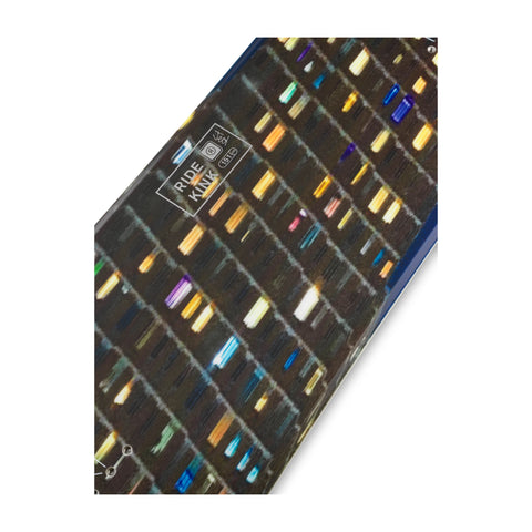 Ride Kink Snowboard 2027 – top sheet detail, angled view