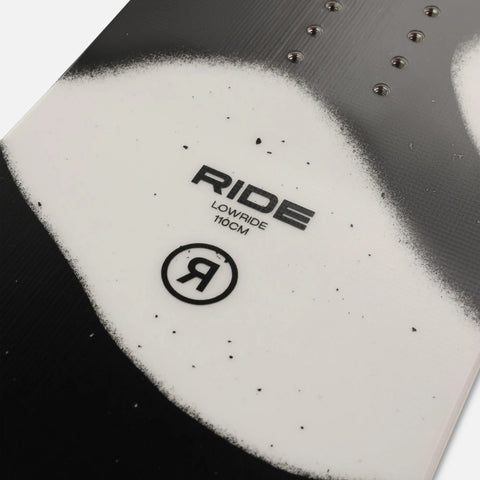 Ride Lowride Snowboard 2027 – top sheet graphic detail