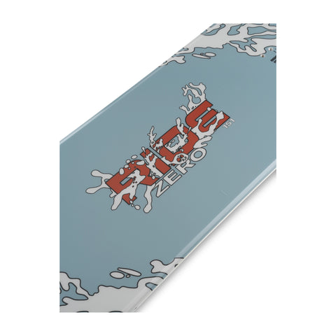 Ride Zero Snowboard 2027 – top sheet detail, angled view
