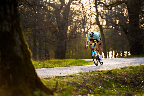 Spektrum Blank in action with road cyclist