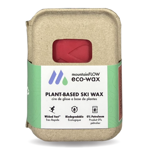 mountainFLOW eco-wax. Eco-friendly, biodegradable, ski and snowboard wax
